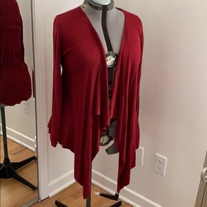 Torrid Red Drape Cardigan, Size 2
